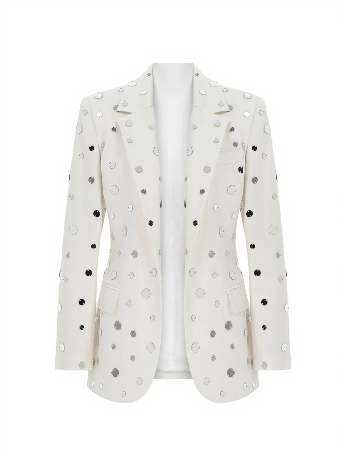Tyne Circle Acrylic Embellished Blazer