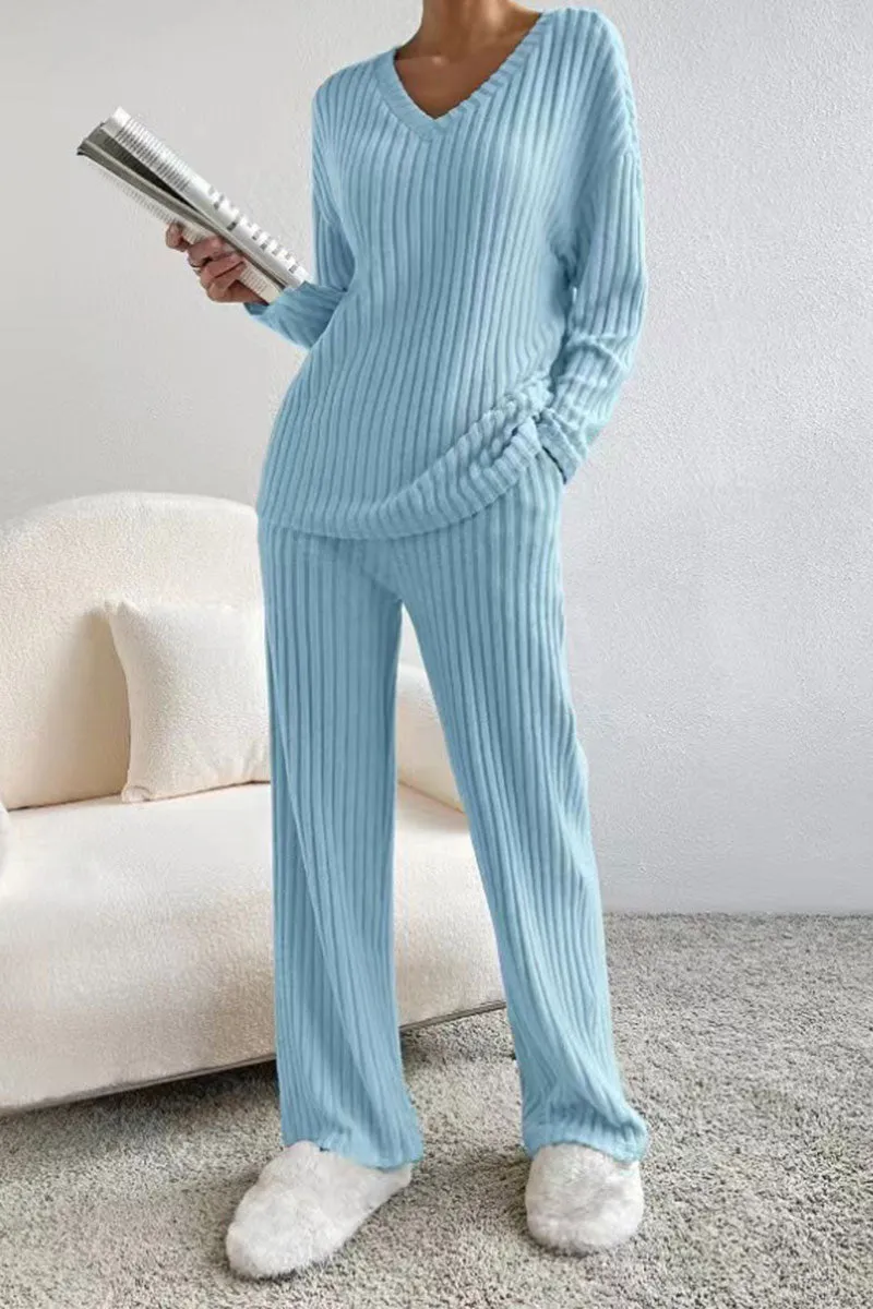 UH622 Long Sleeve Crochet Top and Pants Set
