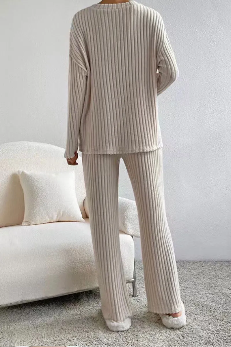 UH622 Long Sleeve Crochet Top and Pants Set