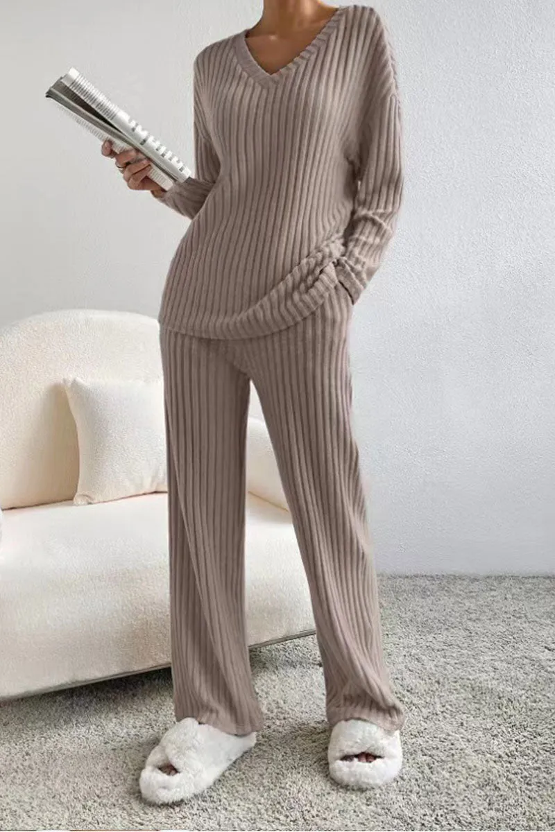 UH622 Long Sleeve Crochet Top and Pants Set