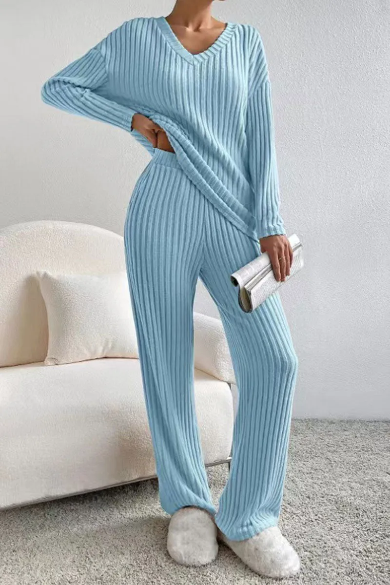 UH622 Long Sleeve Crochet Top and Pants Set