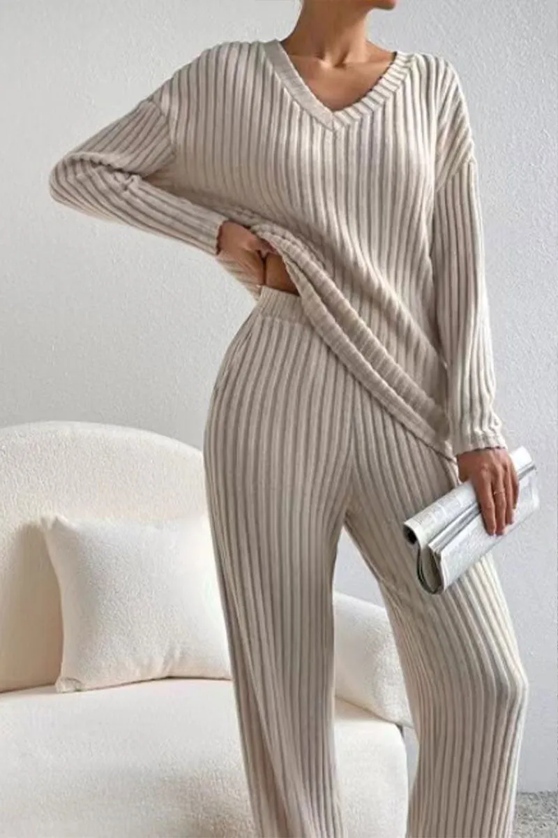 UH622 Long Sleeve Crochet Top and Pants Set