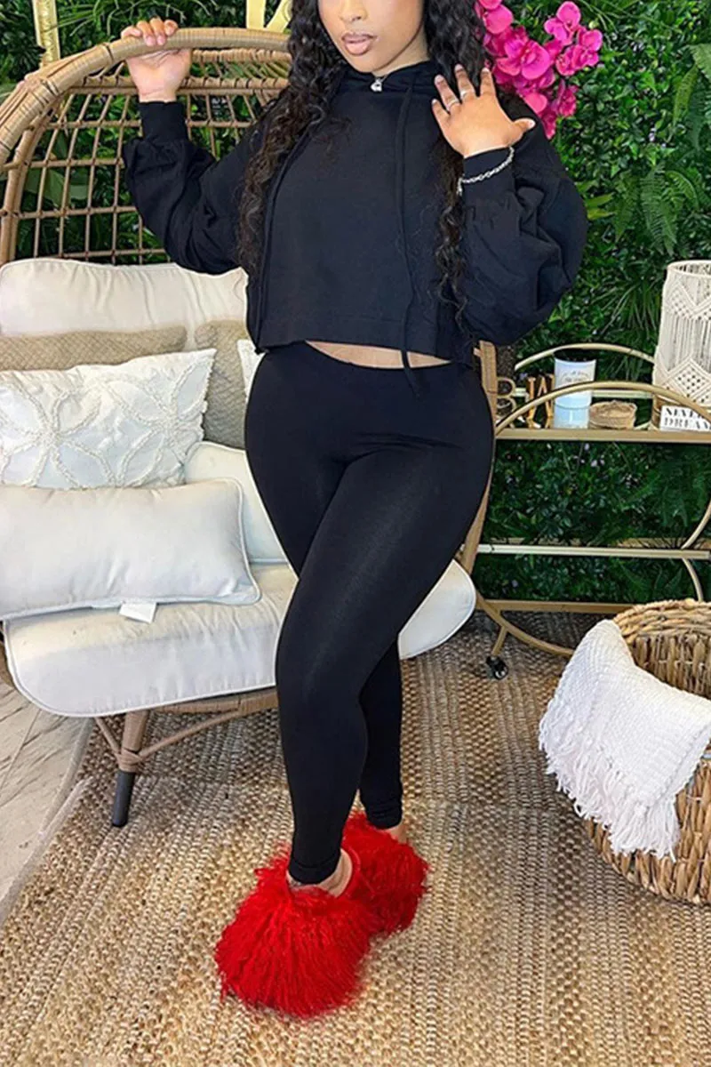 UH827 Hoddie Long Sleeve Top and Pants Set
