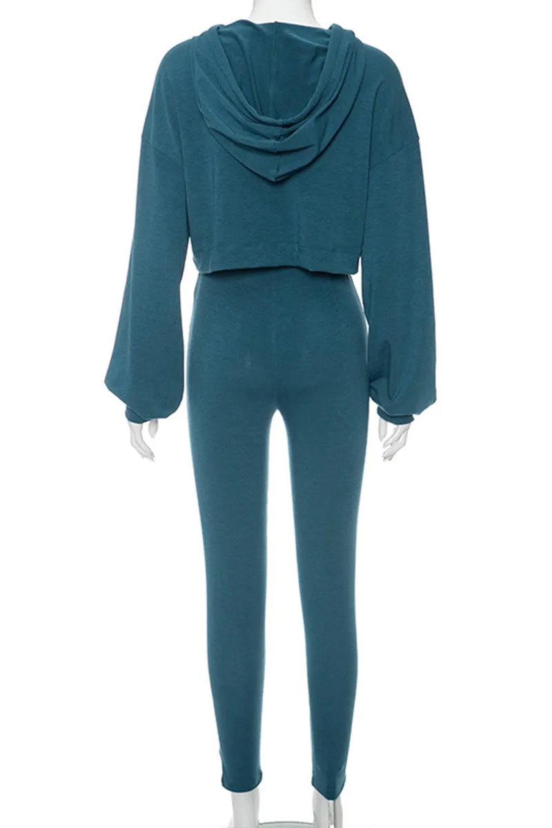 UH827 Hoddie Long Sleeve Top and Pants Set