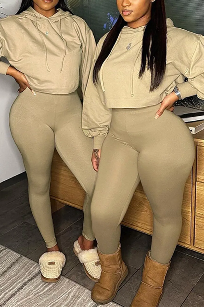 UH827 Hoddie Long Sleeve Top and Pants Set