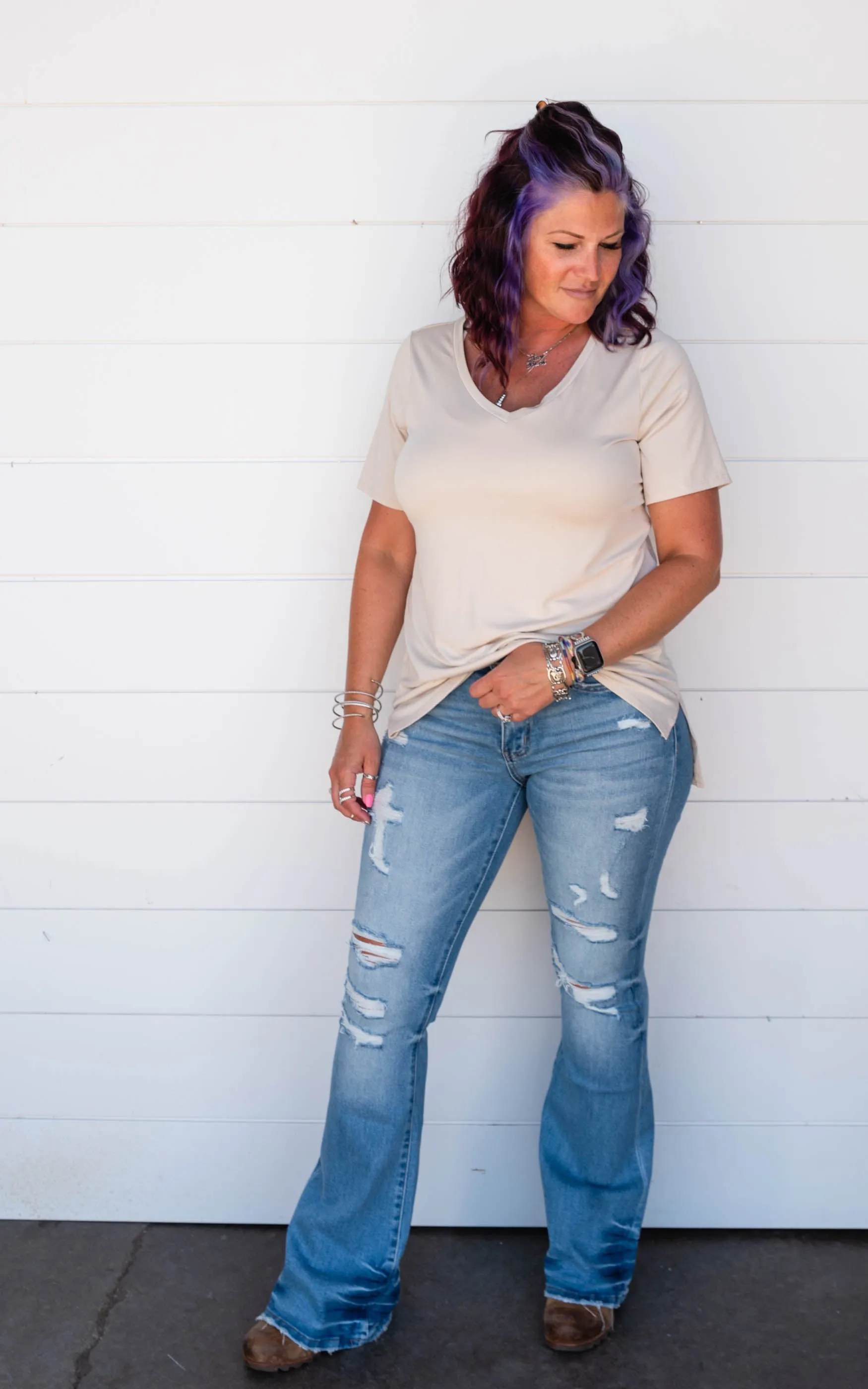V-Neck So Soft Modal Tee - Final Sale