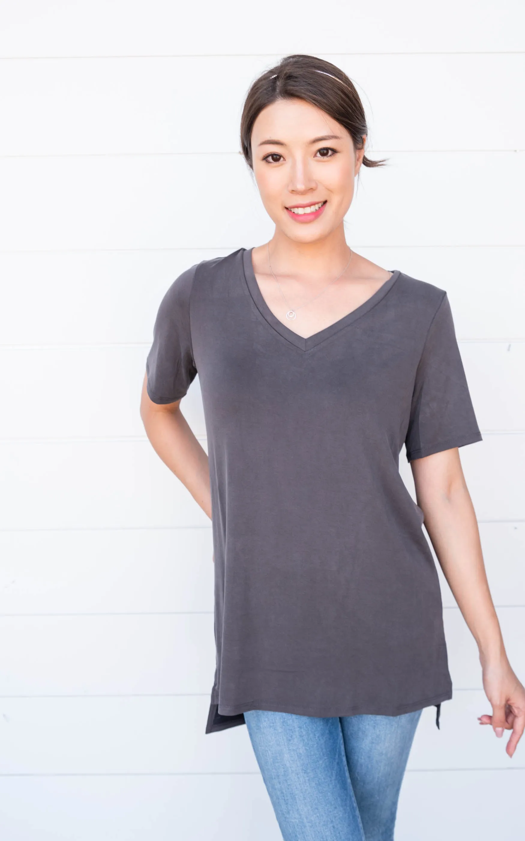 V-Neck So Soft Modal Tee - Final Sale