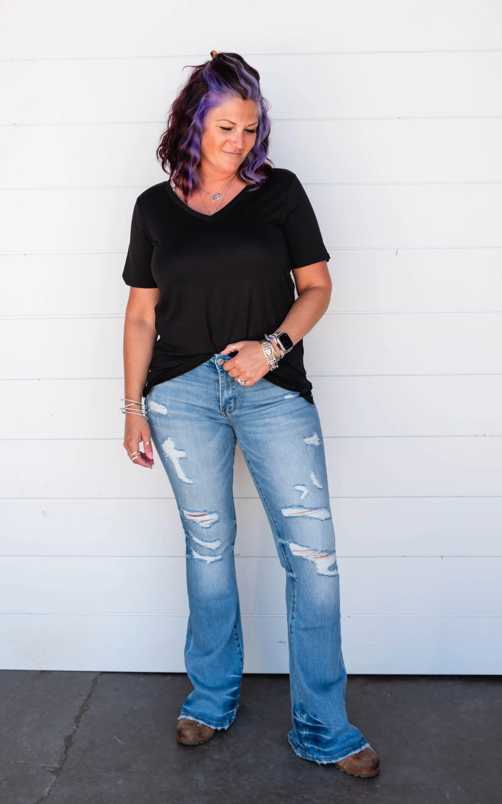V-Neck So Soft Modal Tee - Final Sale