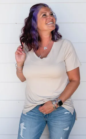 V-Neck So Soft Modal Tee - Final Sale