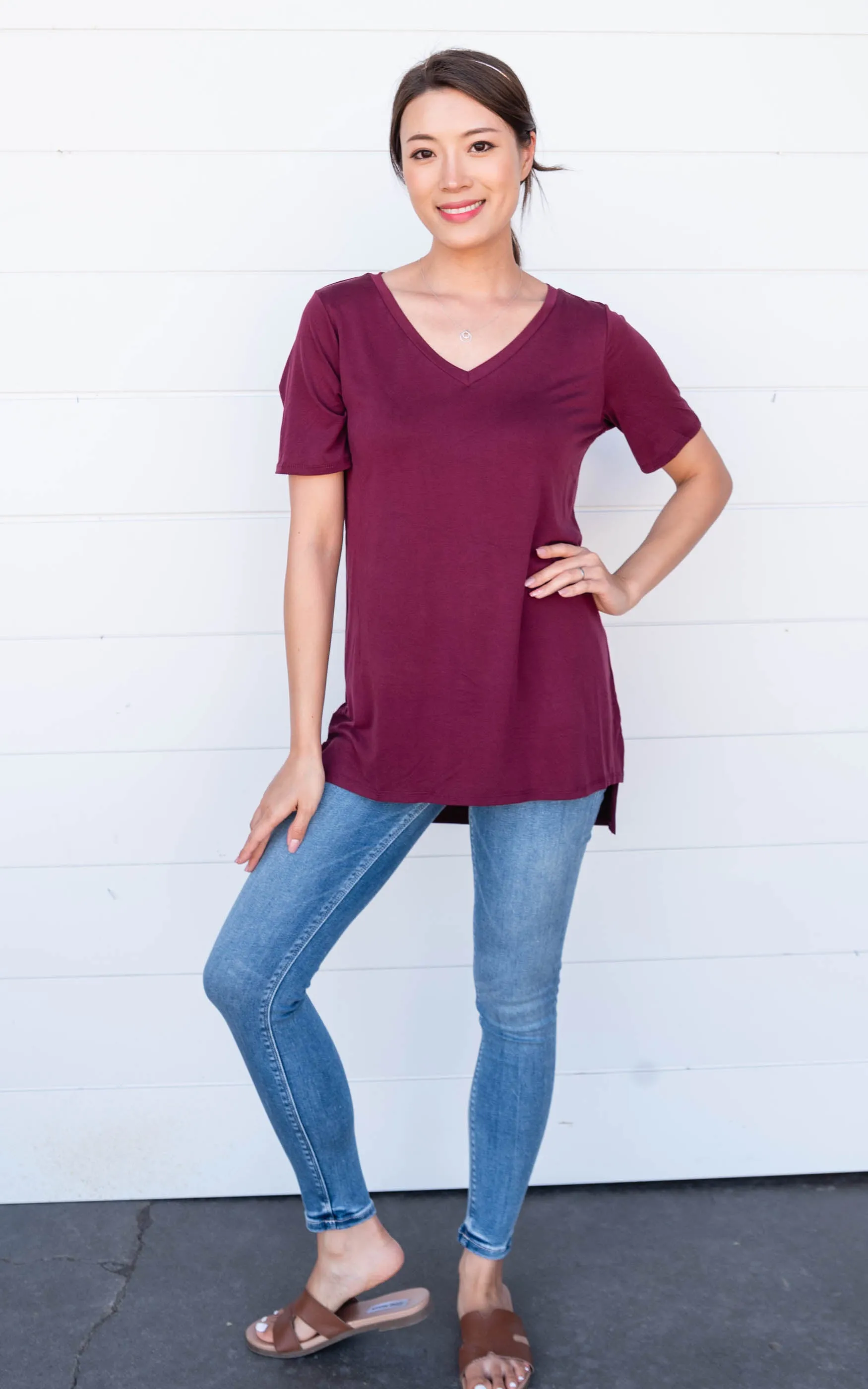 V-Neck So Soft Modal Tee - Final Sale