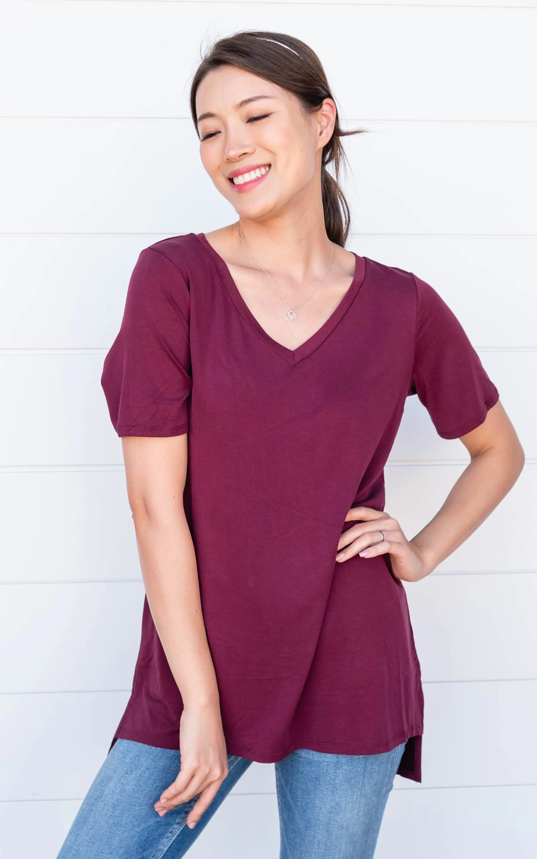 V-Neck So Soft Modal Tee - Final Sale