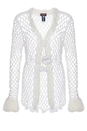 Vanilla White Handmade Crochet Shirt