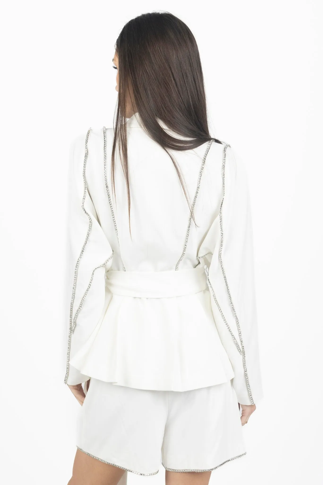 Vera Crystal-Embellished Women Blazer