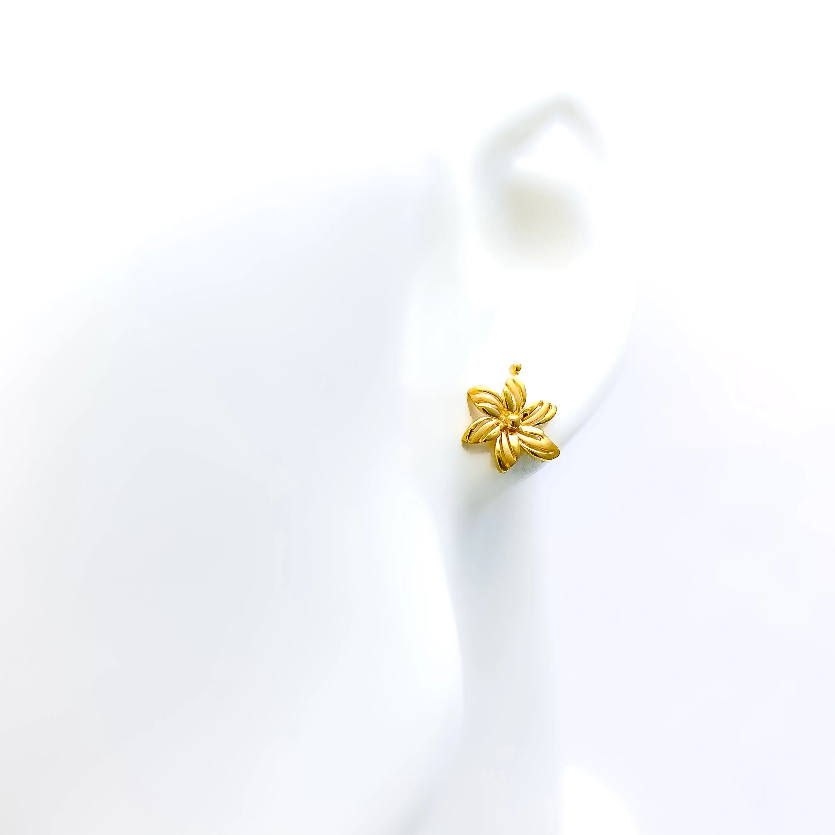 Versatile Vibrant 22k Gold Top Earrings