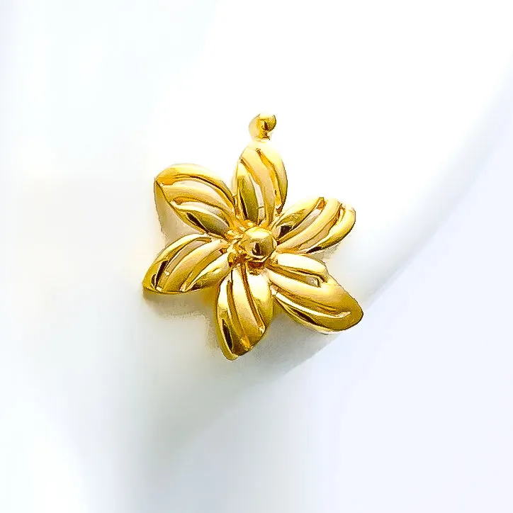 Versatile Vibrant 22k Gold Top Earrings