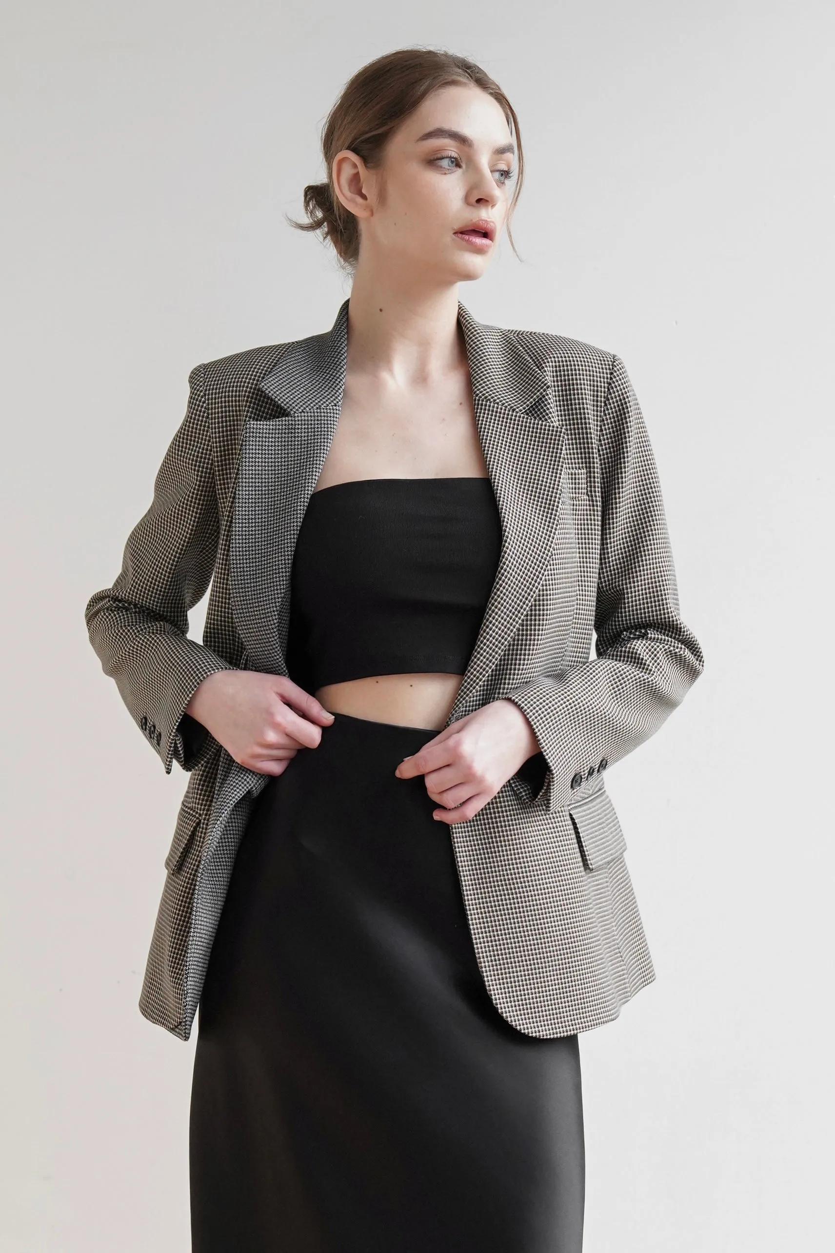 Victoria Houndstooth Blazer