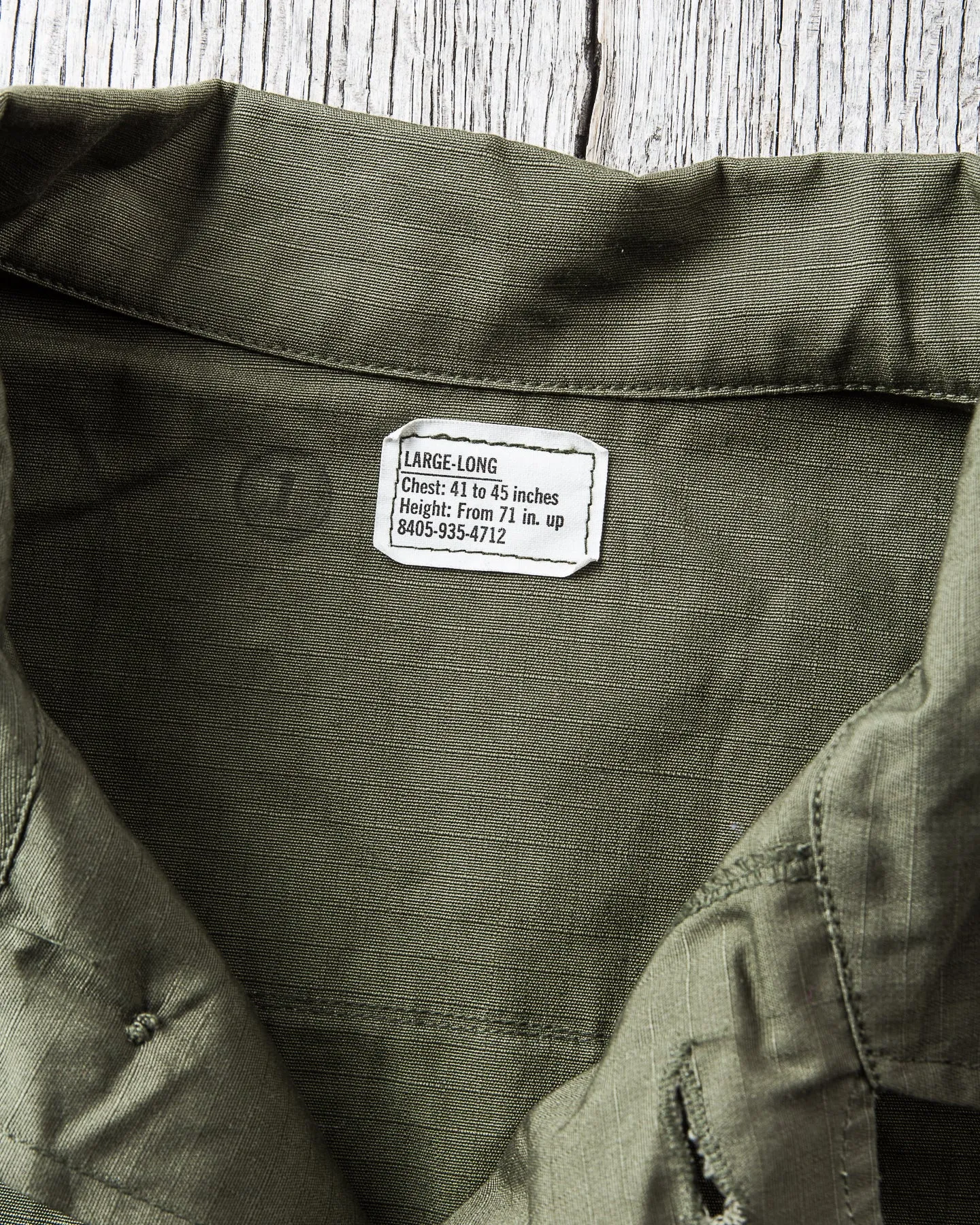 Vintage Deadstock 1969 US Army Ripstop Tropical Jacket Size: Large Long