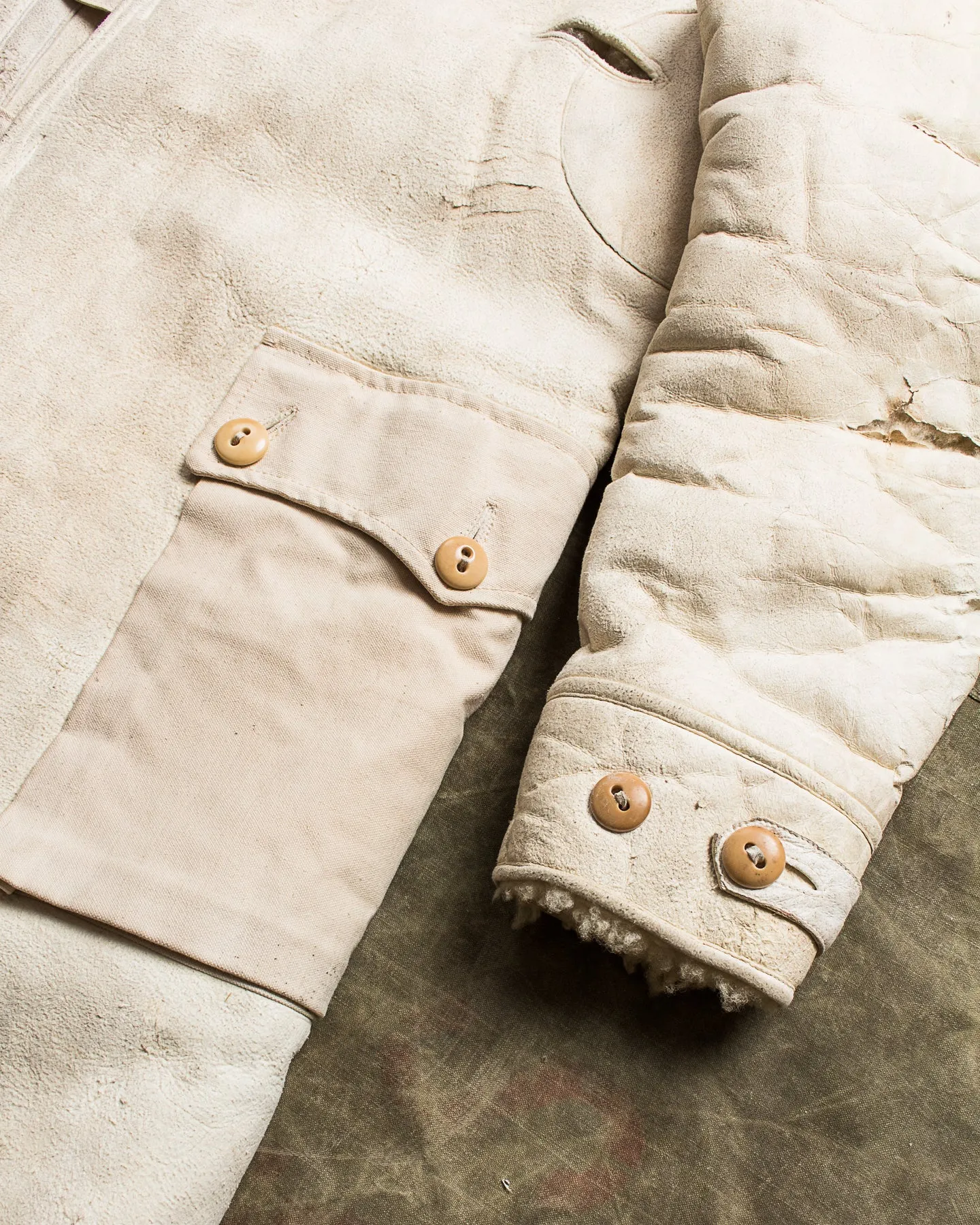 Vintage Swedish Army Shearling Survival Coat "Livpäls M/1916"