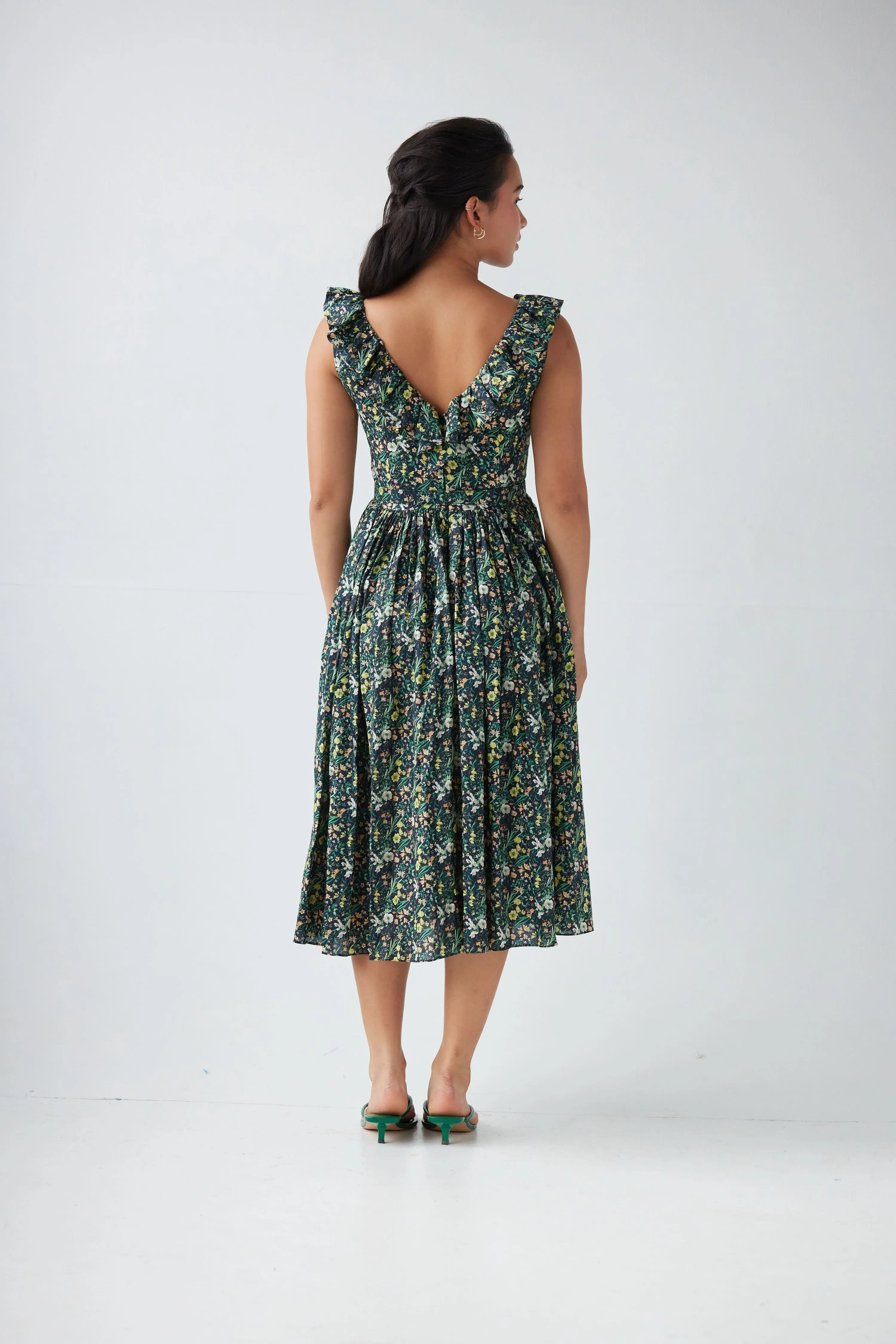Viola Dress in Floral Voile
