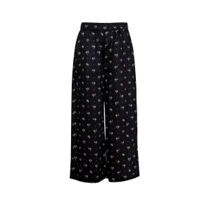 Viscose PJ Pants Pearl, Black