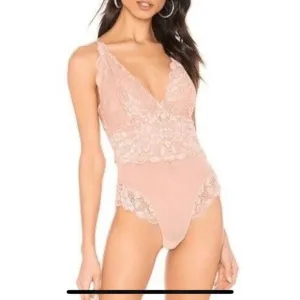 We Are HAH (Hot As Hell) Smarty Pants Bodysuit Copper Rose Size L - NWT