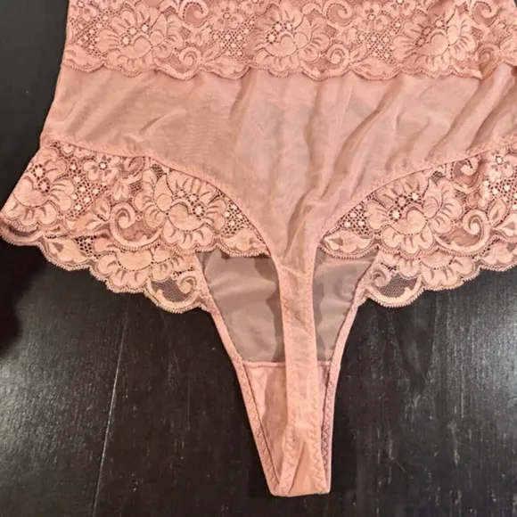 We Are HAH (Hot As Hell) Smarty Pants Bodysuit Copper Rose Size L - NWT
