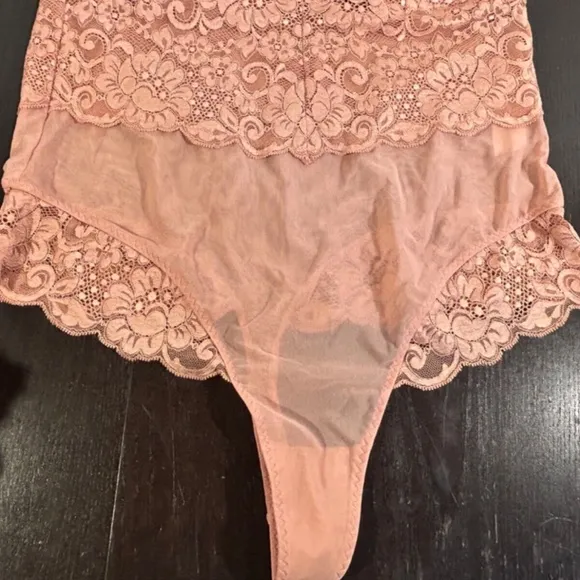 We Are HAH (Hot As Hell) Smarty Pants Bodysuit Copper Rose Size L - NWT