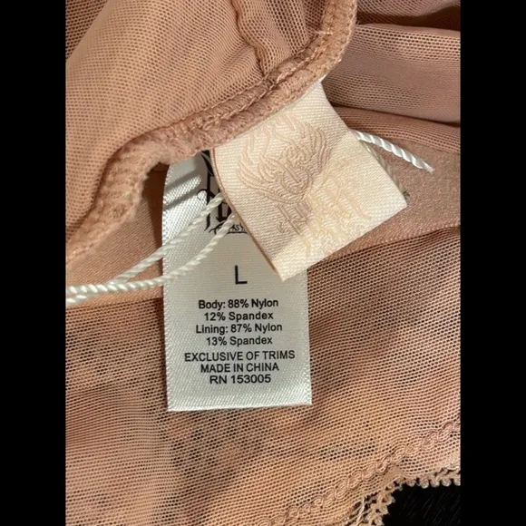 We Are HAH (Hot As Hell) Smarty Pants Bodysuit Copper Rose Size L - NWT