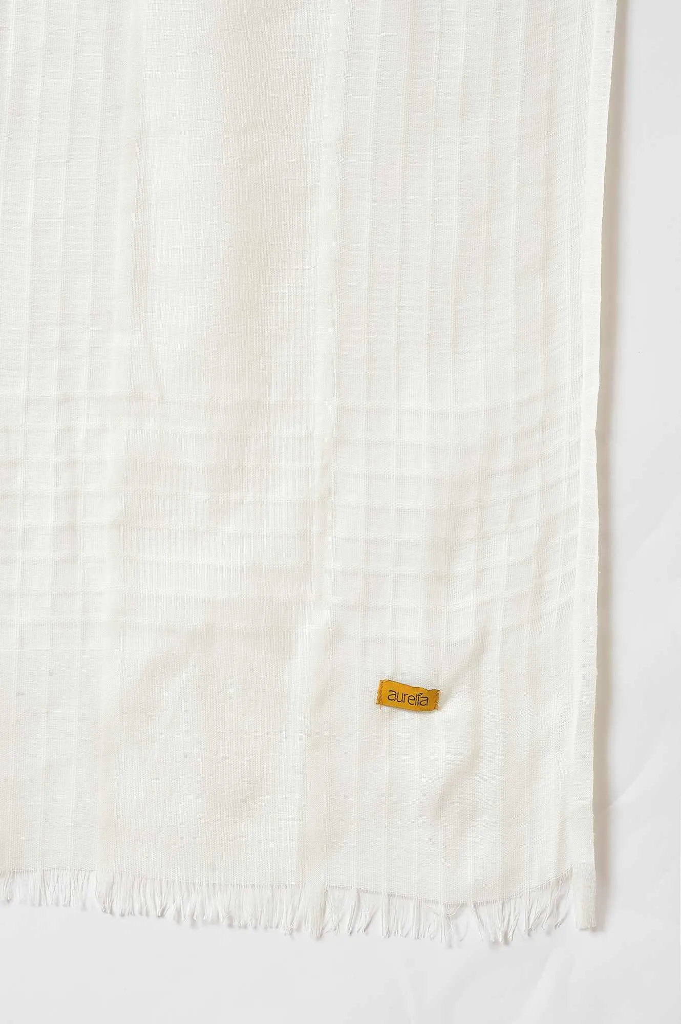 White Checker Pure Cotton Dupatta