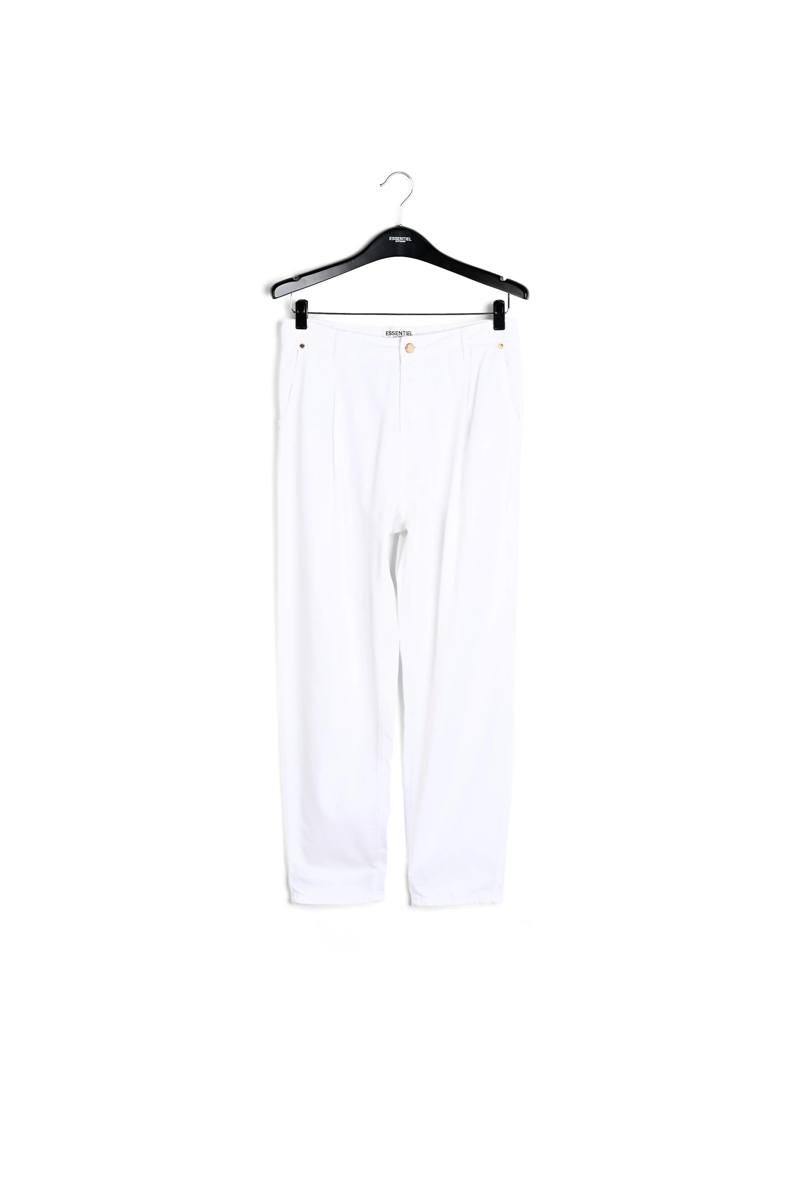 White loose-fit denim pants