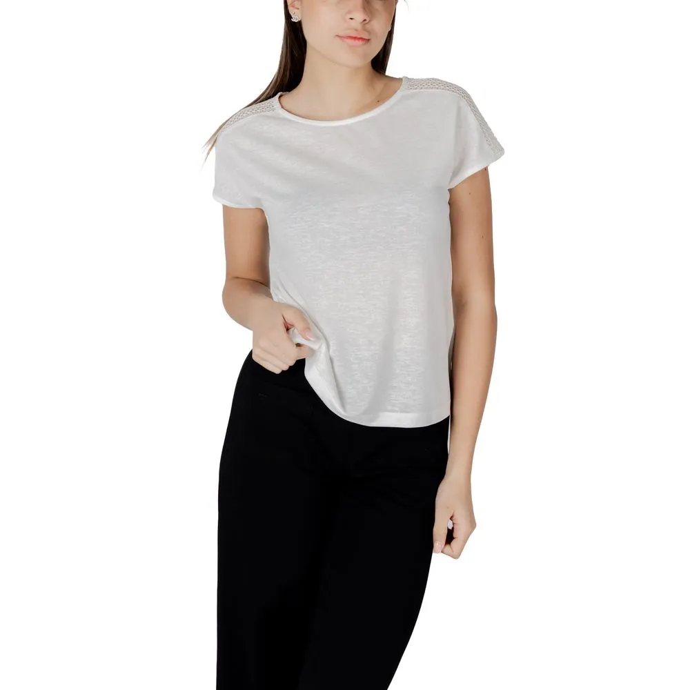 White Polyester Tops & T-Shirt