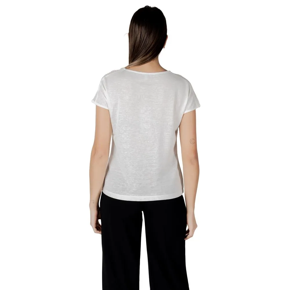 White Polyester Tops & T-Shirt