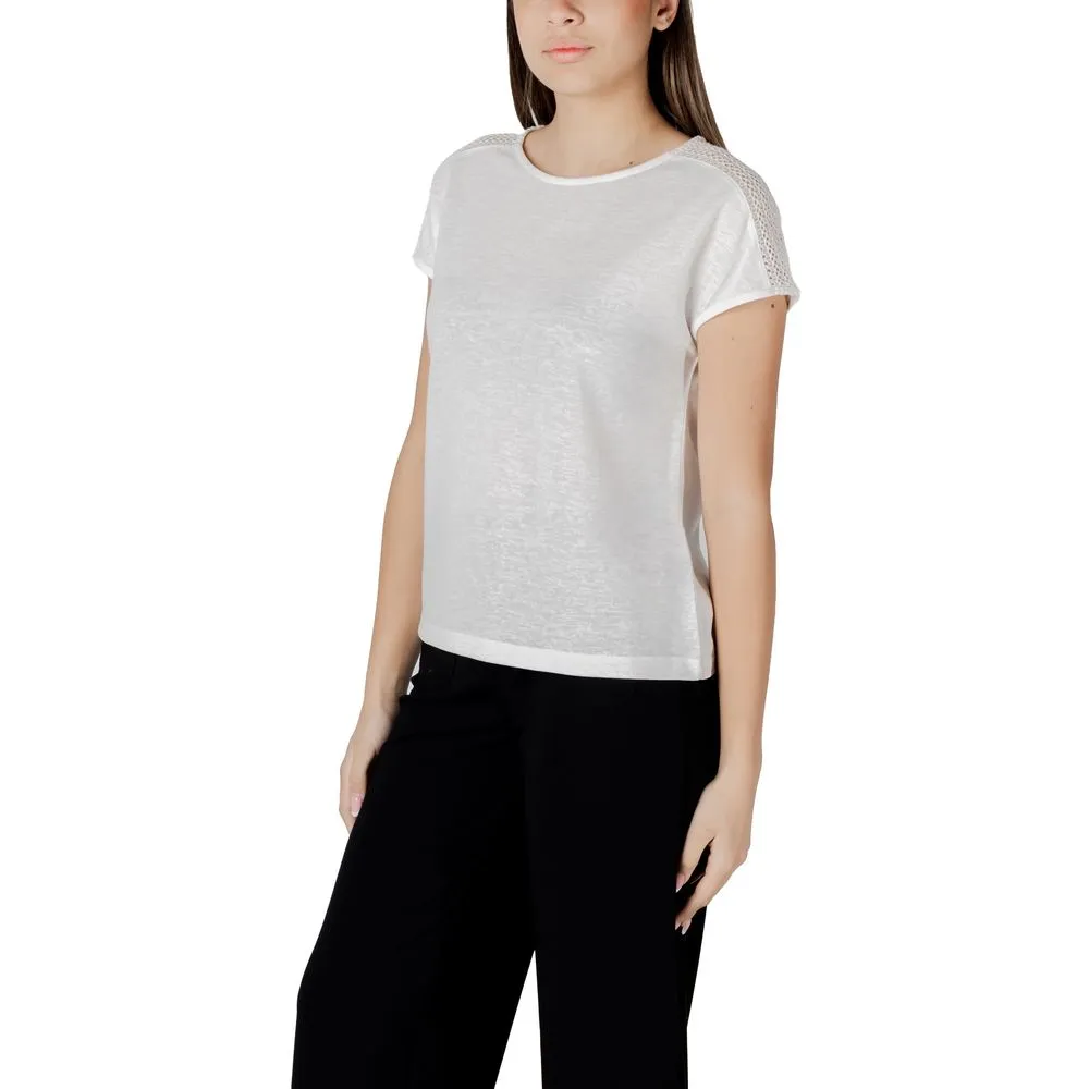 White Polyester Tops & T-Shirt