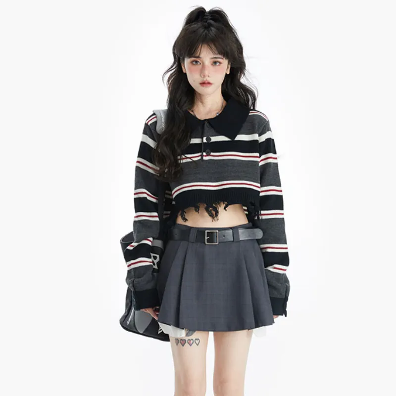 Women Vintage Stripe Sweater