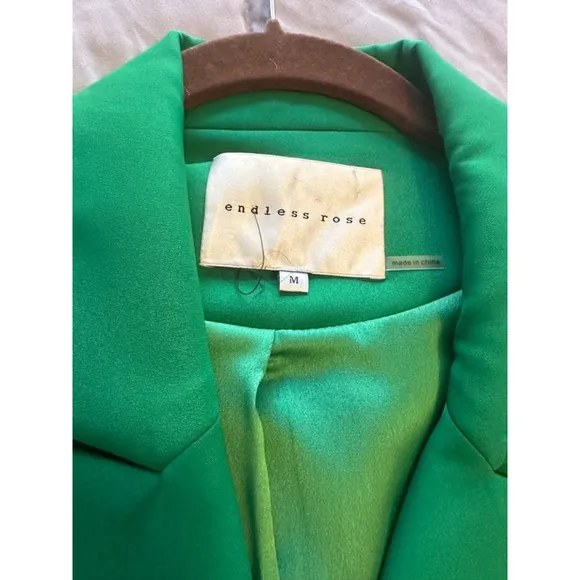 Women's Endless Rose Green Blazer Size M