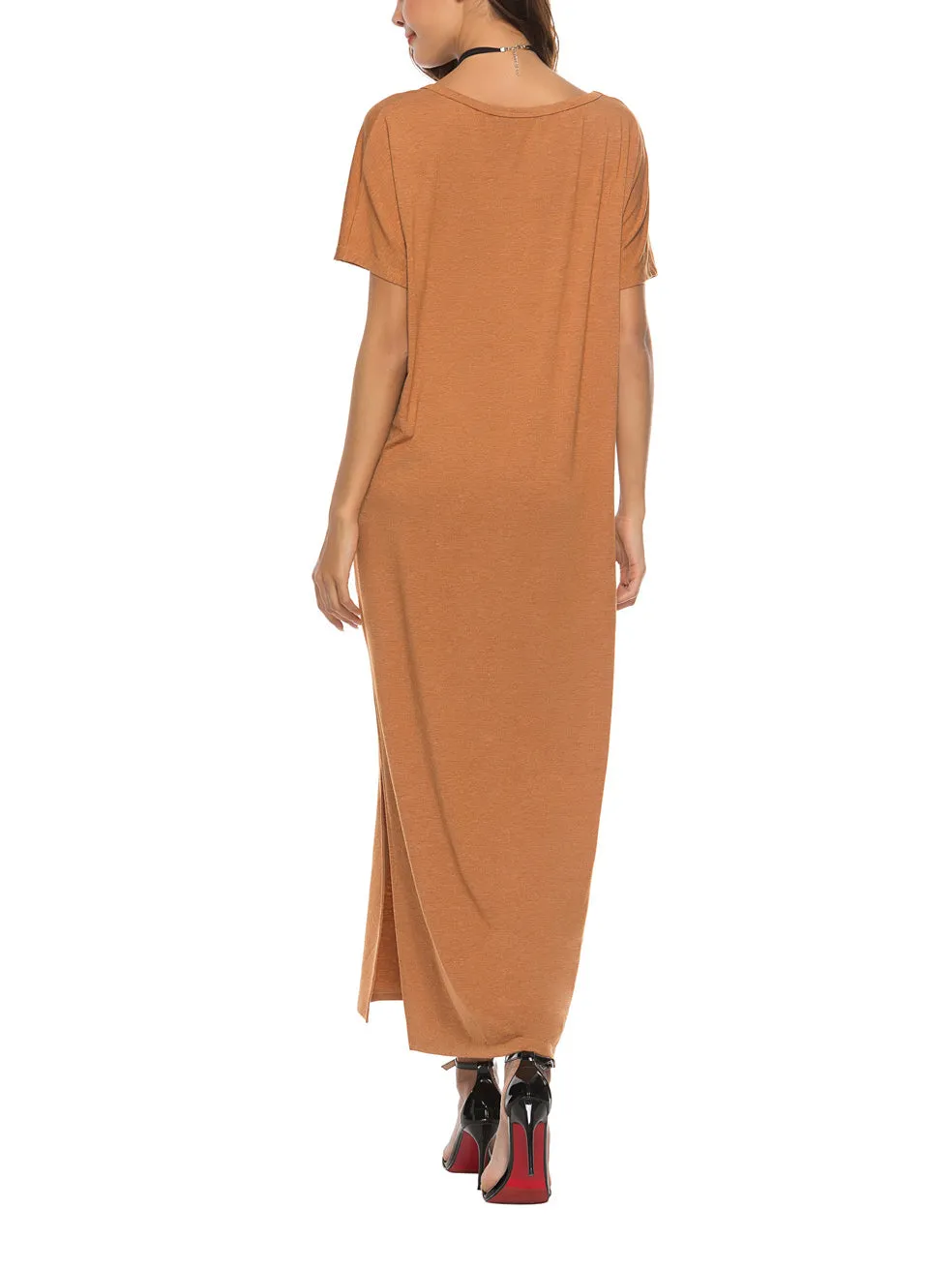 Women's Large Swing Solid Color Dress