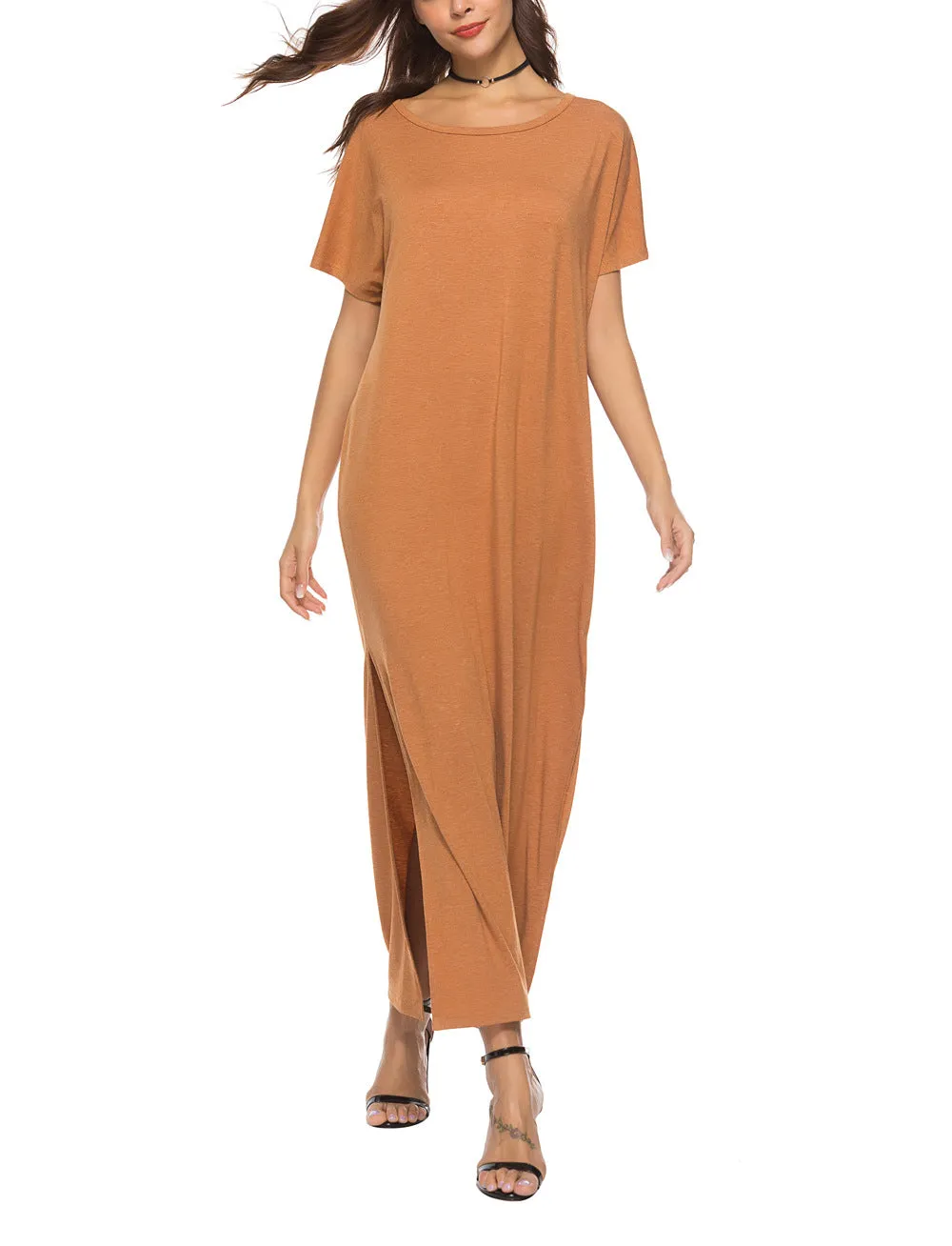 Women's Large Swing Solid Color Dress