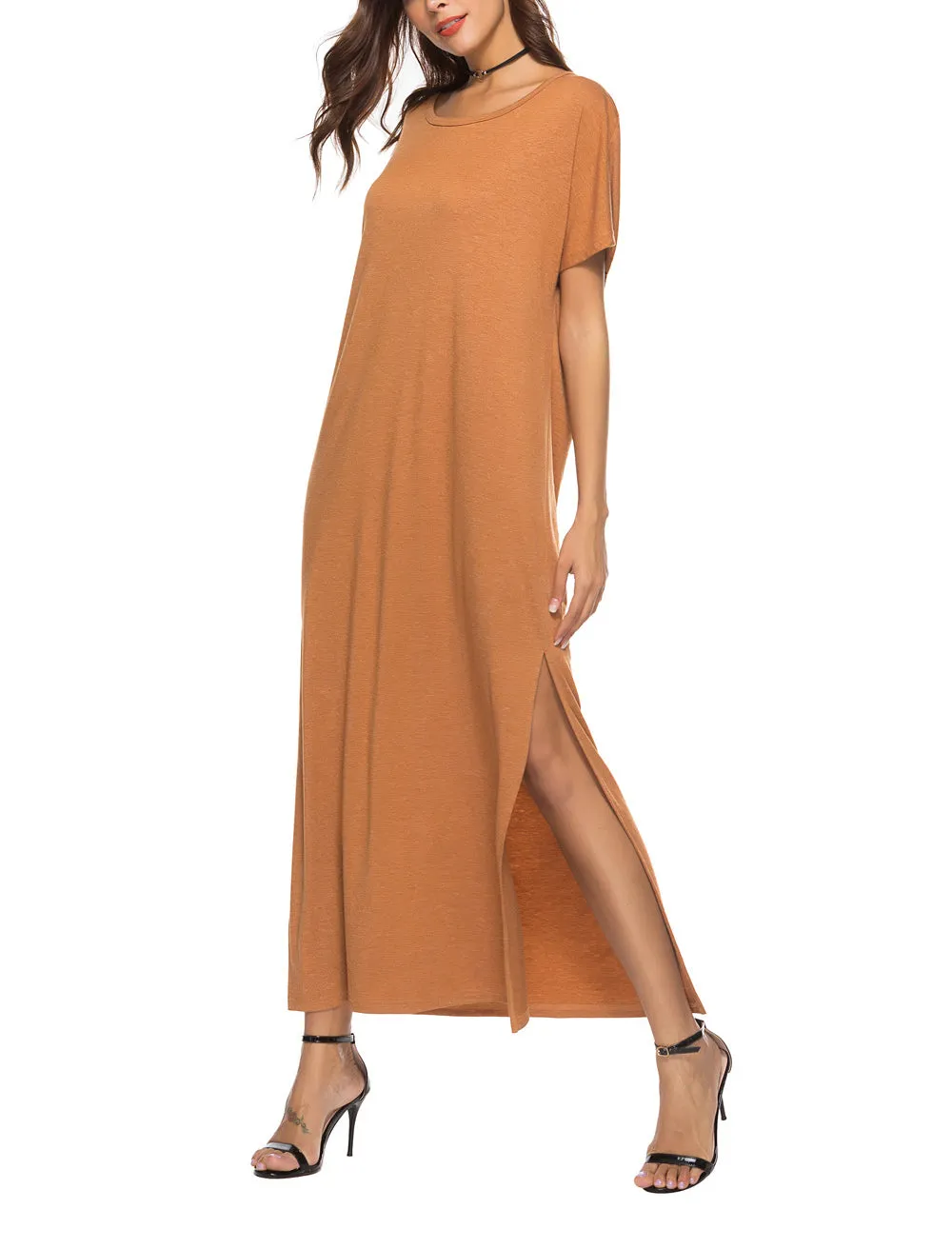 Women's Large Swing Solid Color Dress