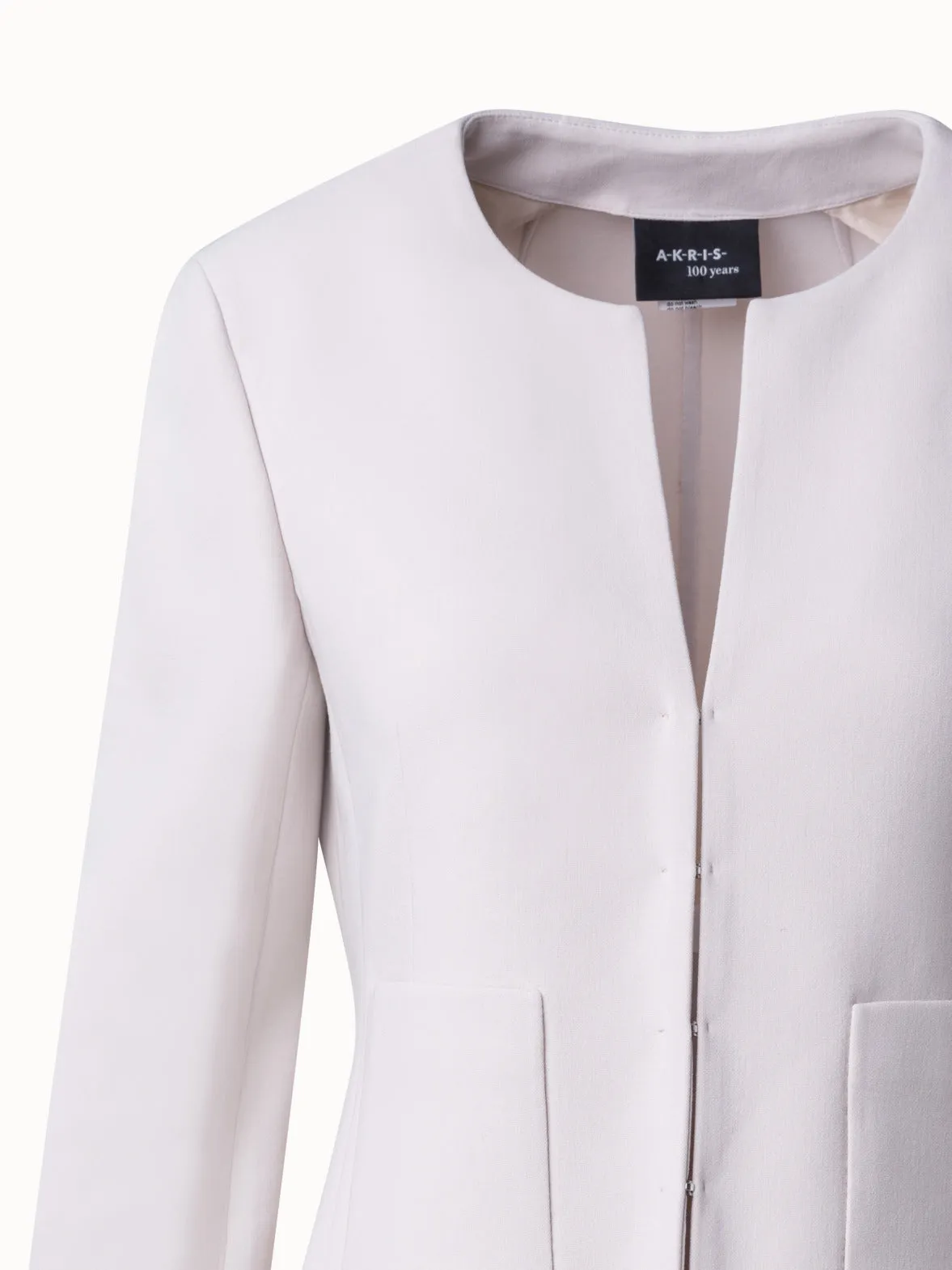 Wool Stretch Double-Face Long Jacket