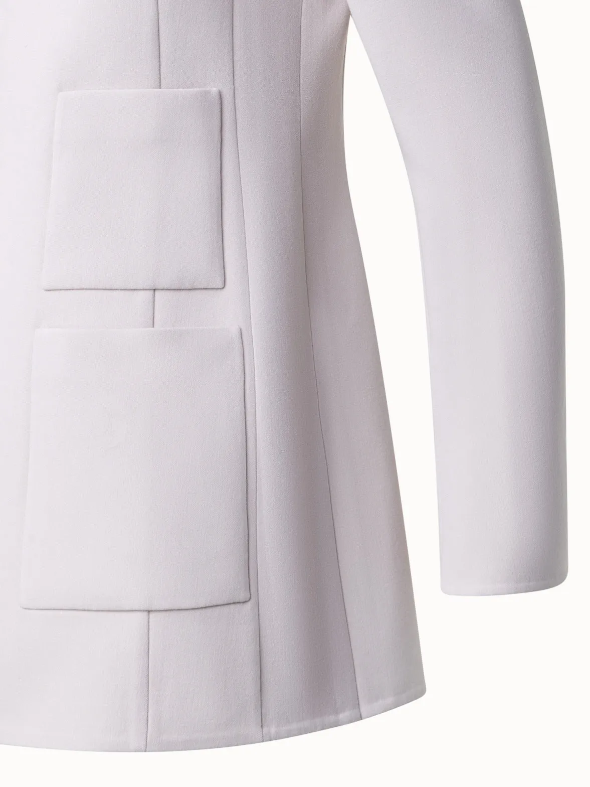 Wool Stretch Double-Face Long Jacket