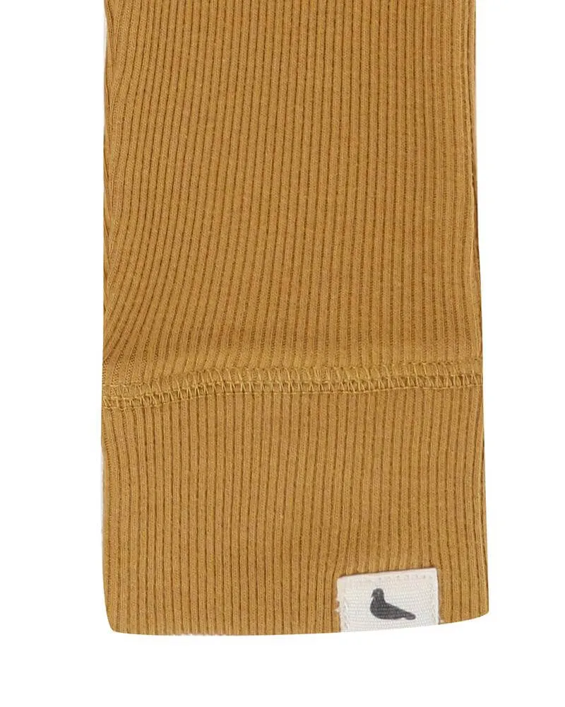 Yellow Rib Leggings