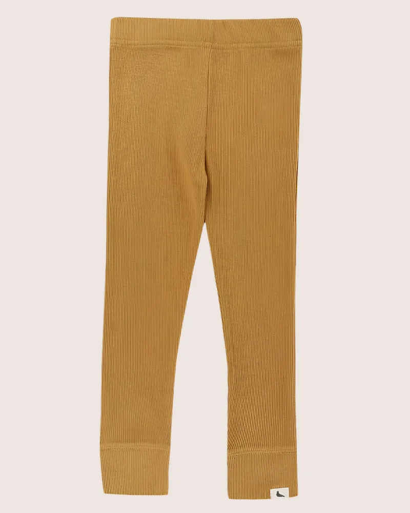 Yellow Rib Leggings