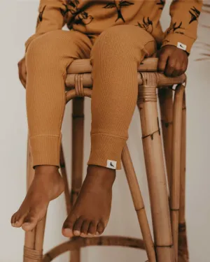 Yellow Rib Leggings