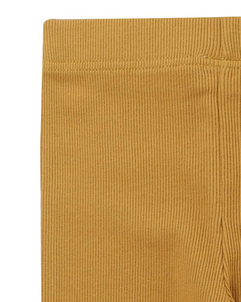 Yellow Rib Leggings