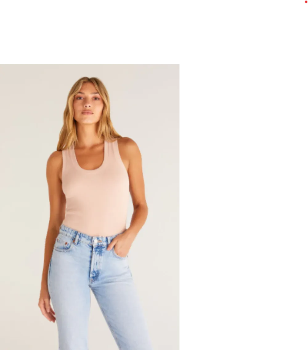 Z Supply Sirena Rib Tank, Soft Pink