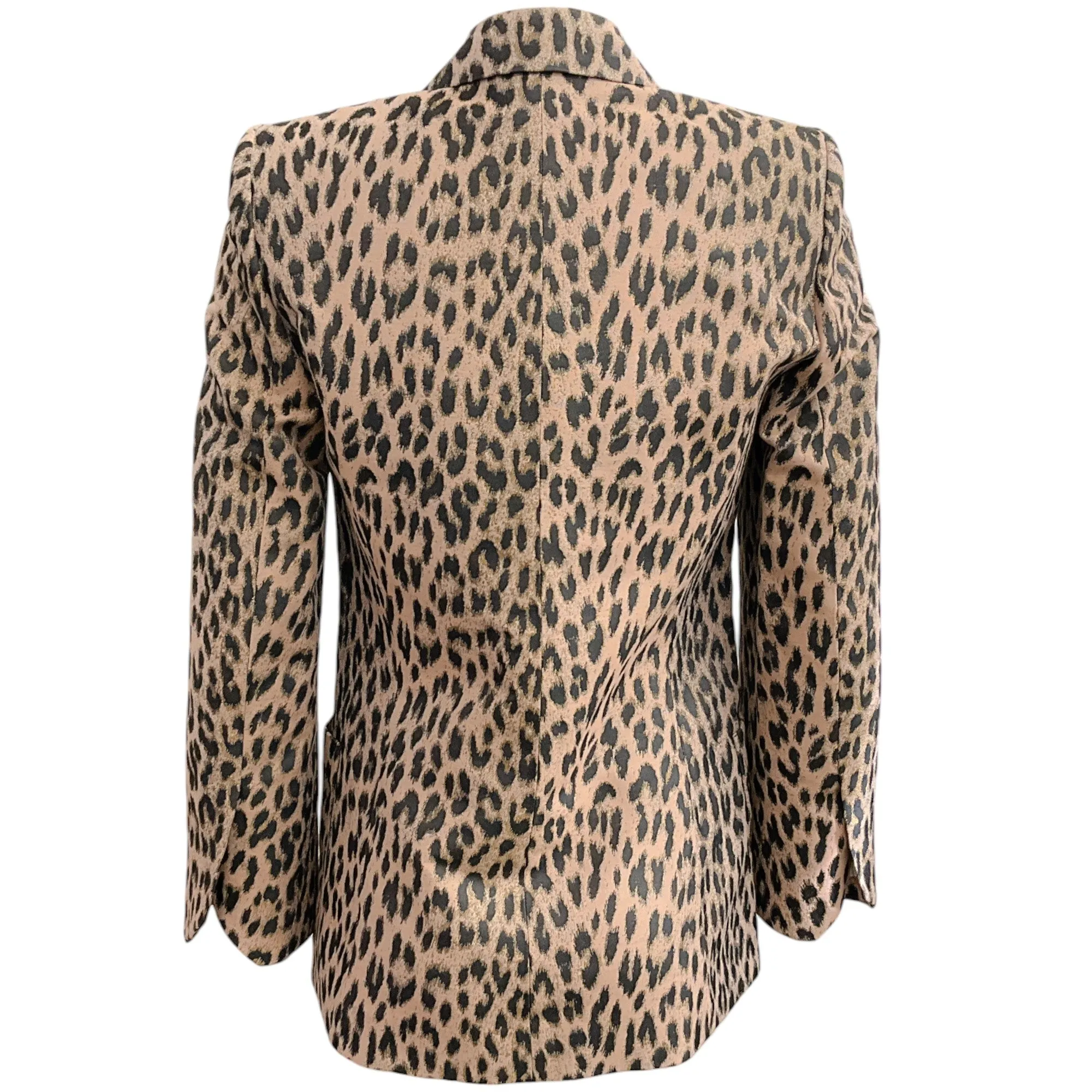 Zadig & Voltaire Brown Visko Leopard Print Jacket
