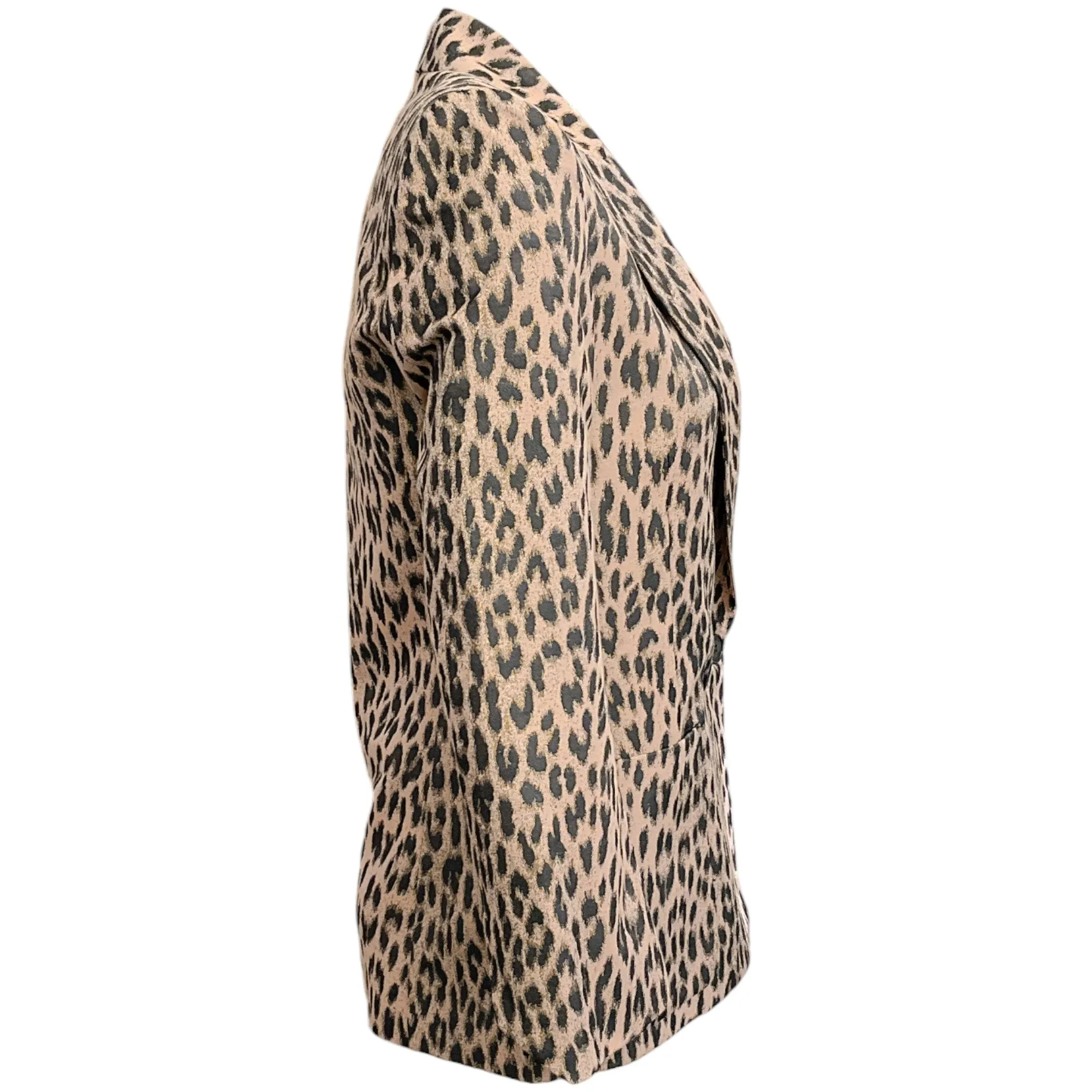 Zadig & Voltaire Brown Visko Leopard Print Jacket
