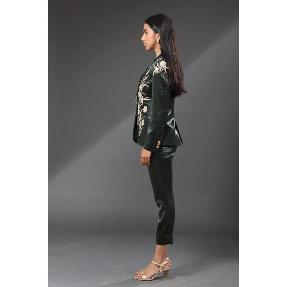 Zeefaa Paris Gold Metallic Blazer