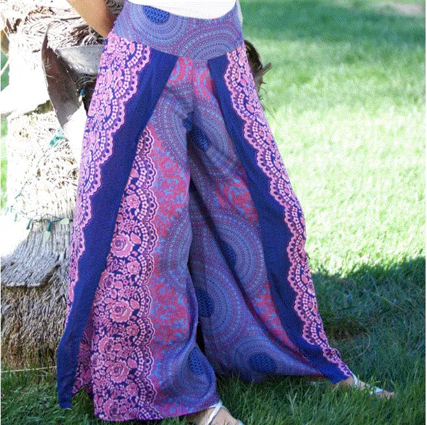 Zig Zag - Flower Mandala Palazzo Pants