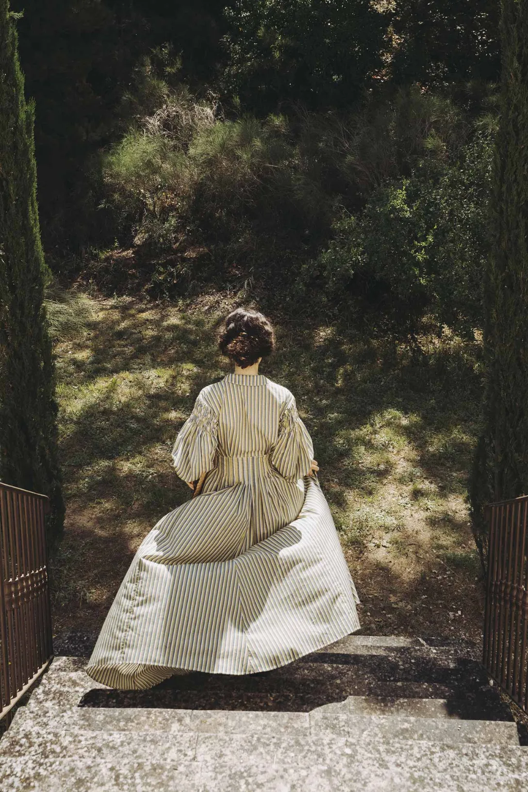Zoe Long Dress | Caviar Stripes